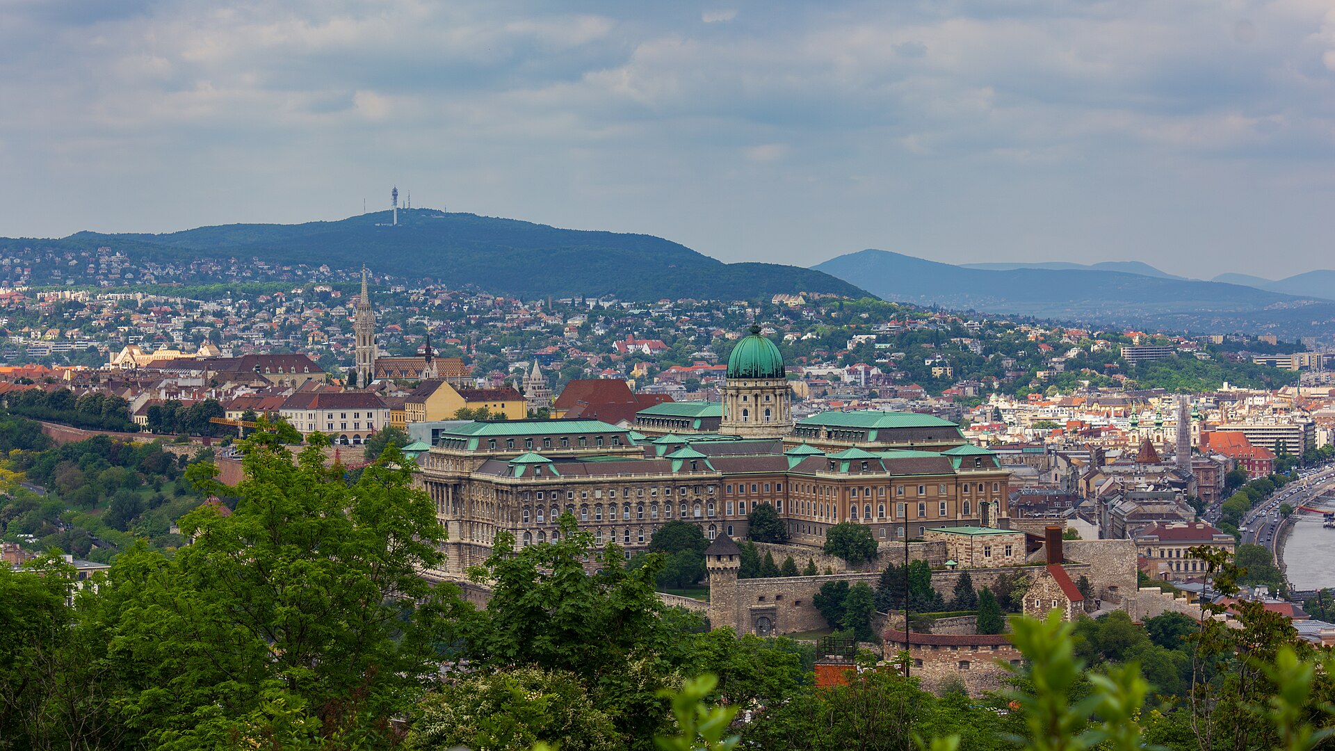Utsikt över Budapest från Gellértberget